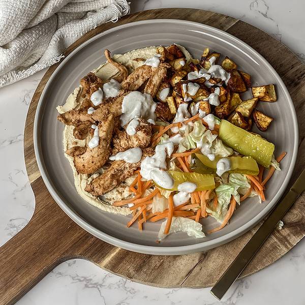 Healthy Chicken Shawarma Bowl | Dietitian Approved Recipe — Maria Lucey ...