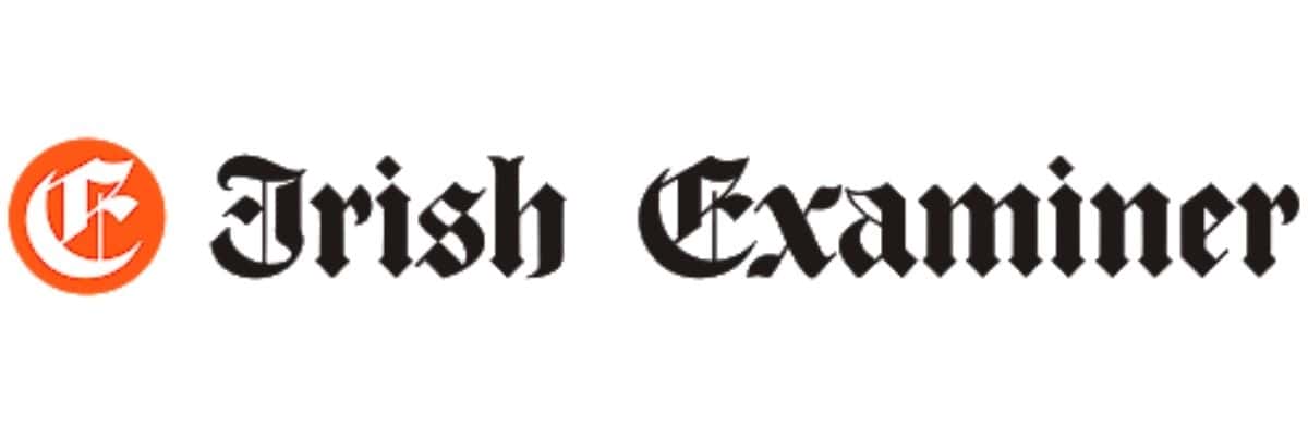 The Irish Examiner logo featuring a stylized orange circle with a white letter “E” on the left, followed by the words “Irish Examiner” in black Gothic-style lettering.